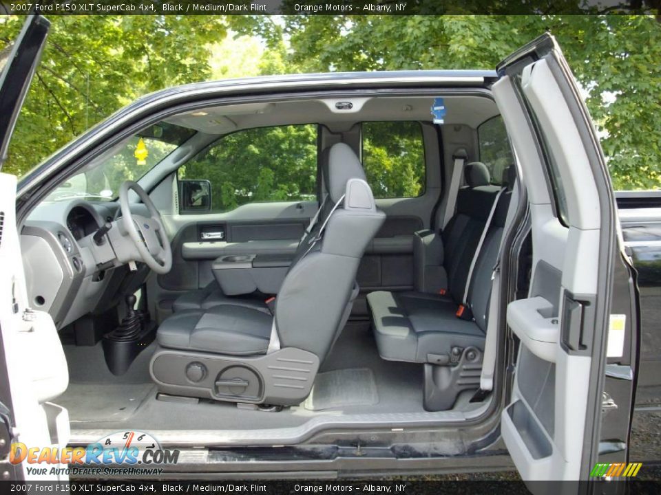 2007 Ford F150 XLT SuperCab 4x4 Black / Medium/Dark Flint Photo #14
