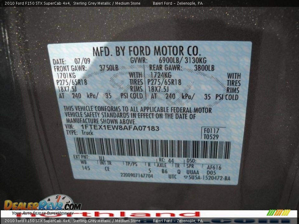 2010 Ford F150 STX SuperCab 4x4 Sterling Grey Metallic / Medium Stone Photo #12
