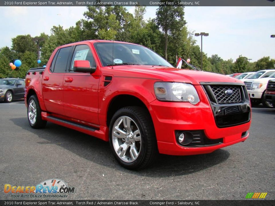 2010 Ford Explorer Sport Trac Adrenalin Torch Red / Adrenalin Charcoal Black Photo #1
