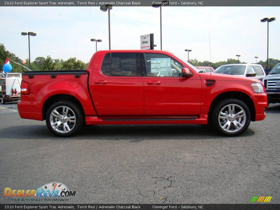 2010 Ford Explorer Sport Trac Adrenalin Torch Red / Adrenalin Charcoal Black Photo #2