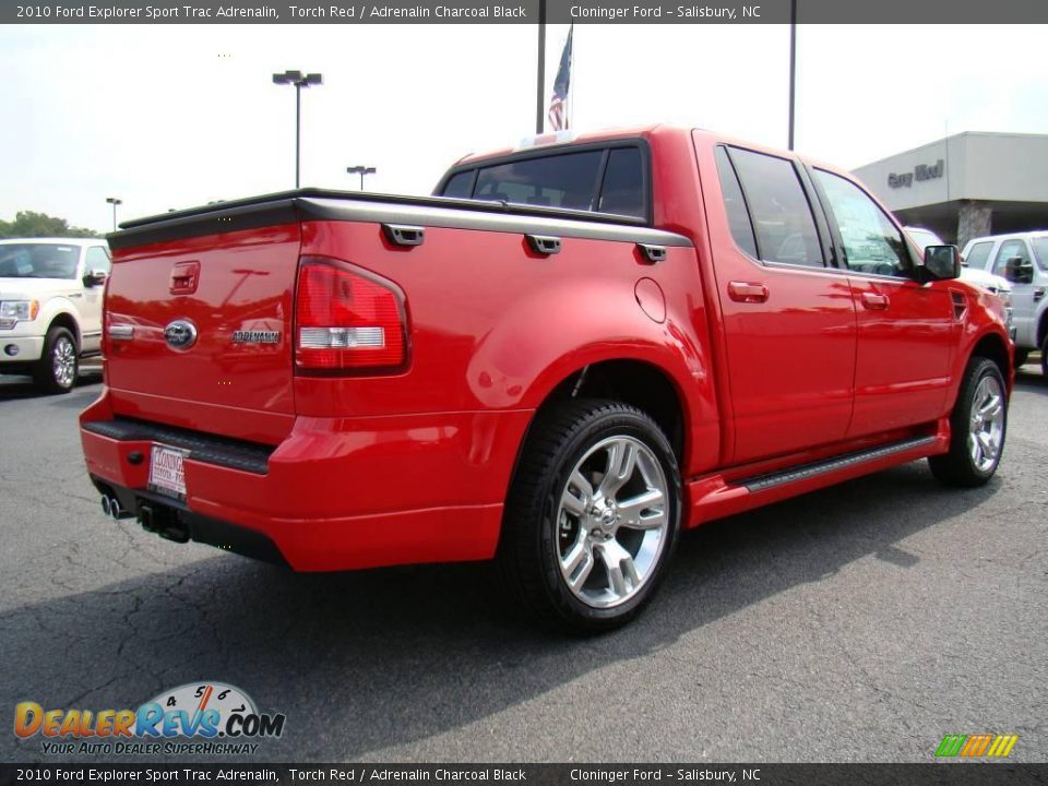 2010 Ford Explorer Sport Trac Adrenalin Torch Red / Adrenalin Charcoal Black Photo #3