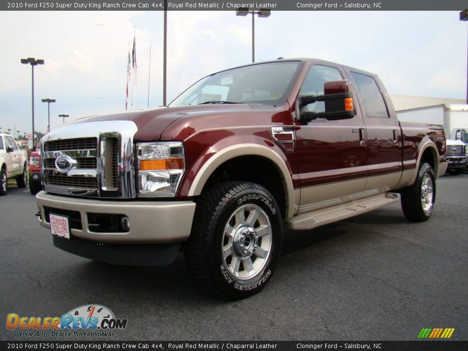 2010 Ford F250 Super Duty King Ranch Crew Cab 4x4 Royal Red Metallic / Chaparral Leather Photo #6