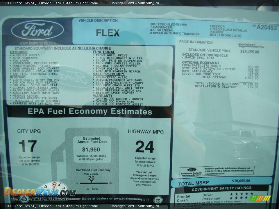 2010 Ford Flex SE Tuxedo Black / Medium Light Stone Photo #16