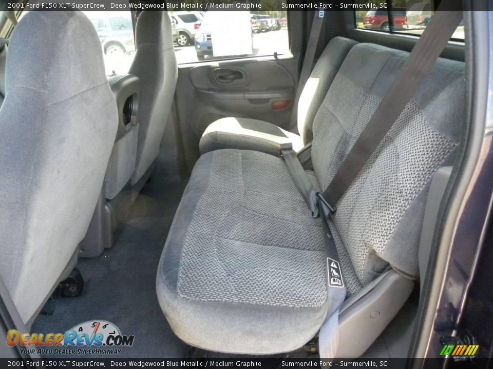 2001 Ford F150 XLT SuperCrew Deep Wedgewood Blue Metallic / Medium Graphite Photo #6
