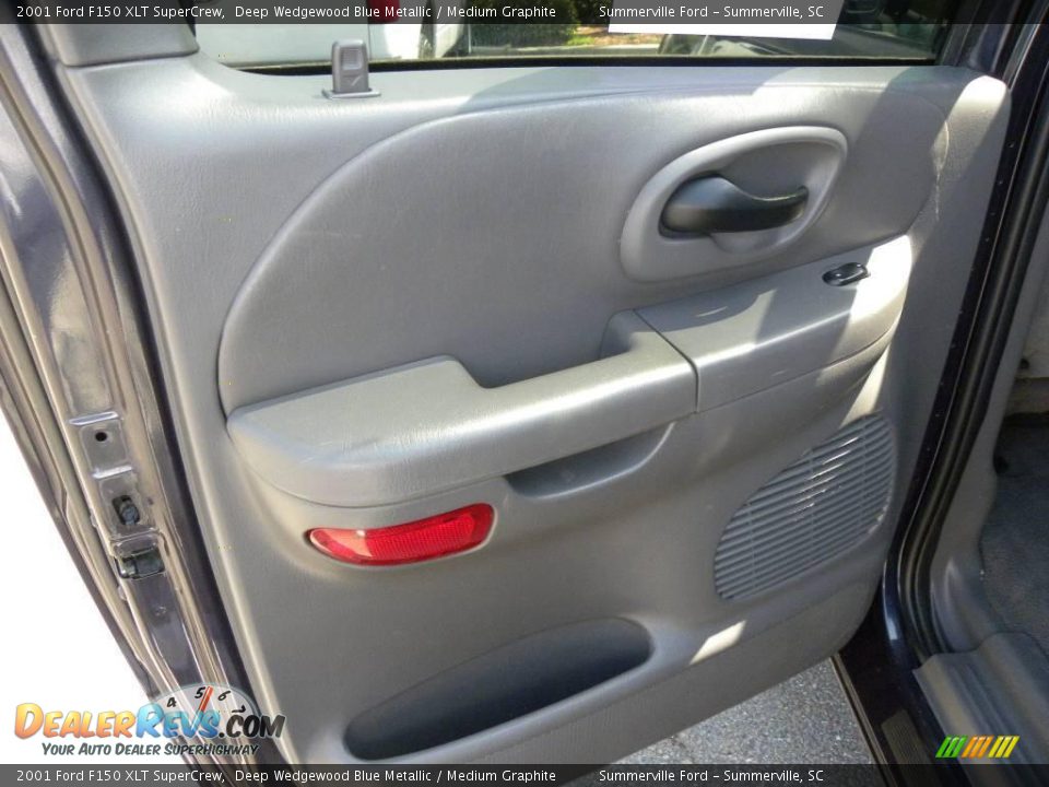 2001 Ford F150 XLT SuperCrew Deep Wedgewood Blue Metallic / Medium Graphite Photo #7