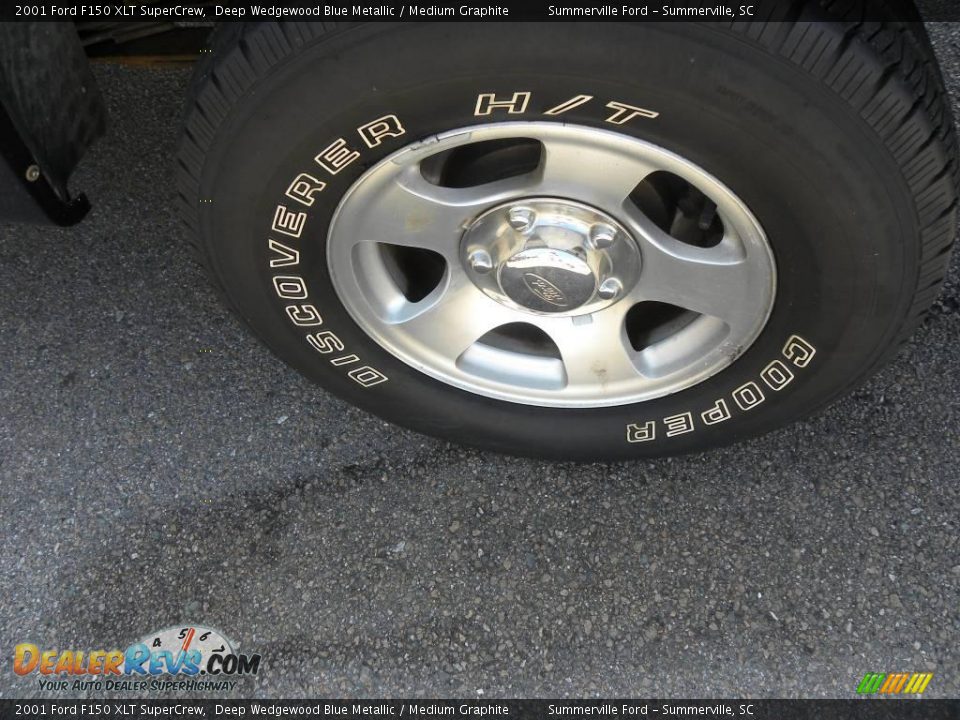 2001 Ford F150 XLT SuperCrew Deep Wedgewood Blue Metallic / Medium Graphite Photo #16
