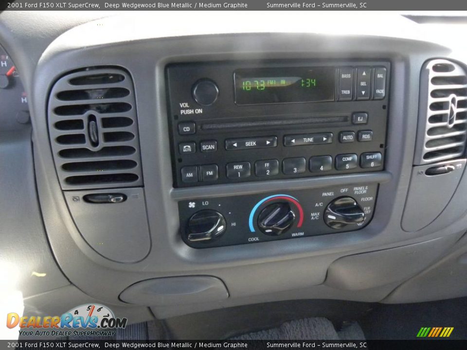 2001 Ford F150 XLT SuperCrew Deep Wedgewood Blue Metallic / Medium Graphite Photo #19