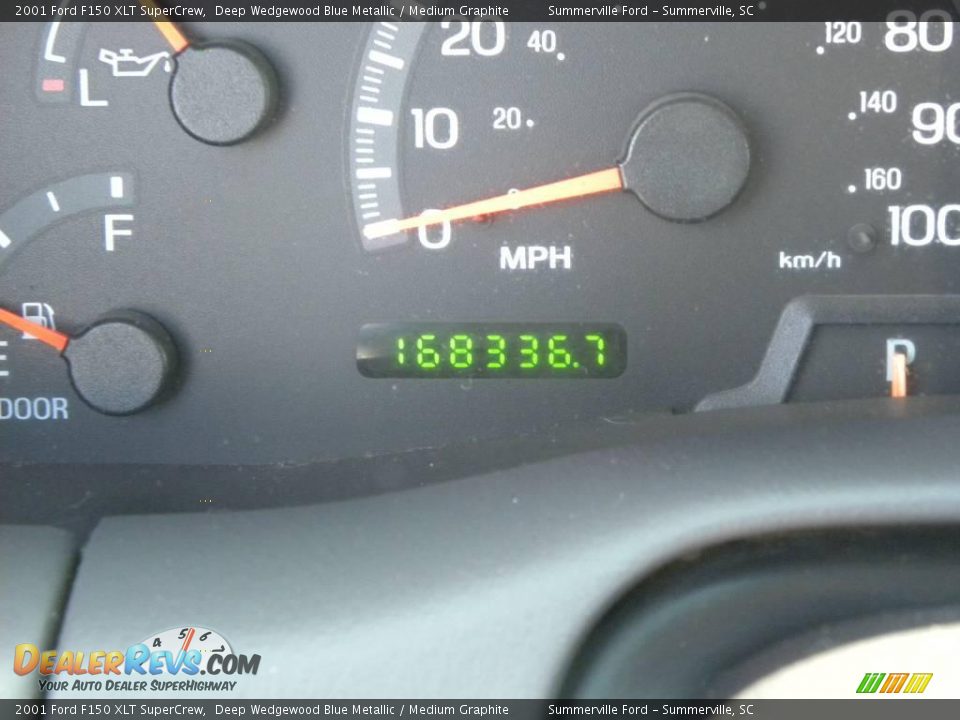 2001 Ford F150 XLT SuperCrew Deep Wedgewood Blue Metallic / Medium Graphite Photo #22