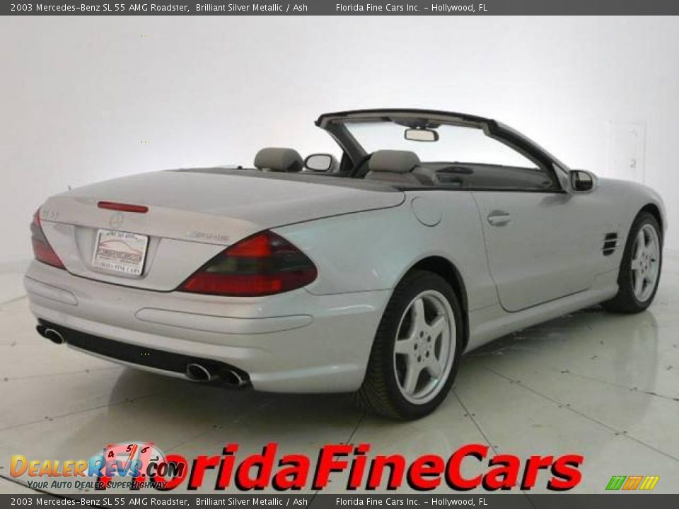 2003 Mercedes-Benz SL 55 AMG Roadster Brilliant Silver Metallic / Ash Photo #2