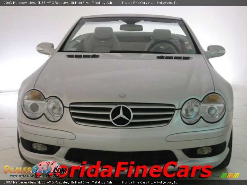 2003 Mercedes-Benz SL 55 AMG Roadster Brilliant Silver Metallic / Ash Photo #5