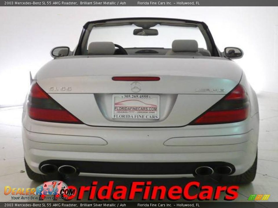 2003 Mercedes-Benz SL 55 AMG Roadster Brilliant Silver Metallic / Ash Photo #6