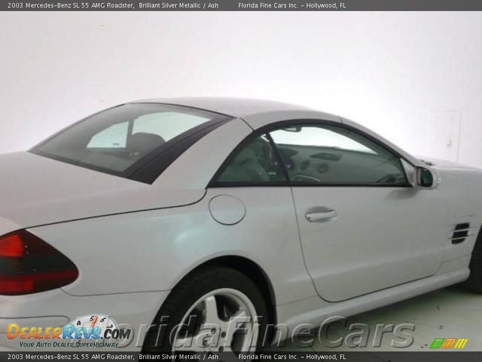 2003 Mercedes-Benz SL 55 AMG Roadster Brilliant Silver Metallic / Ash Photo #9