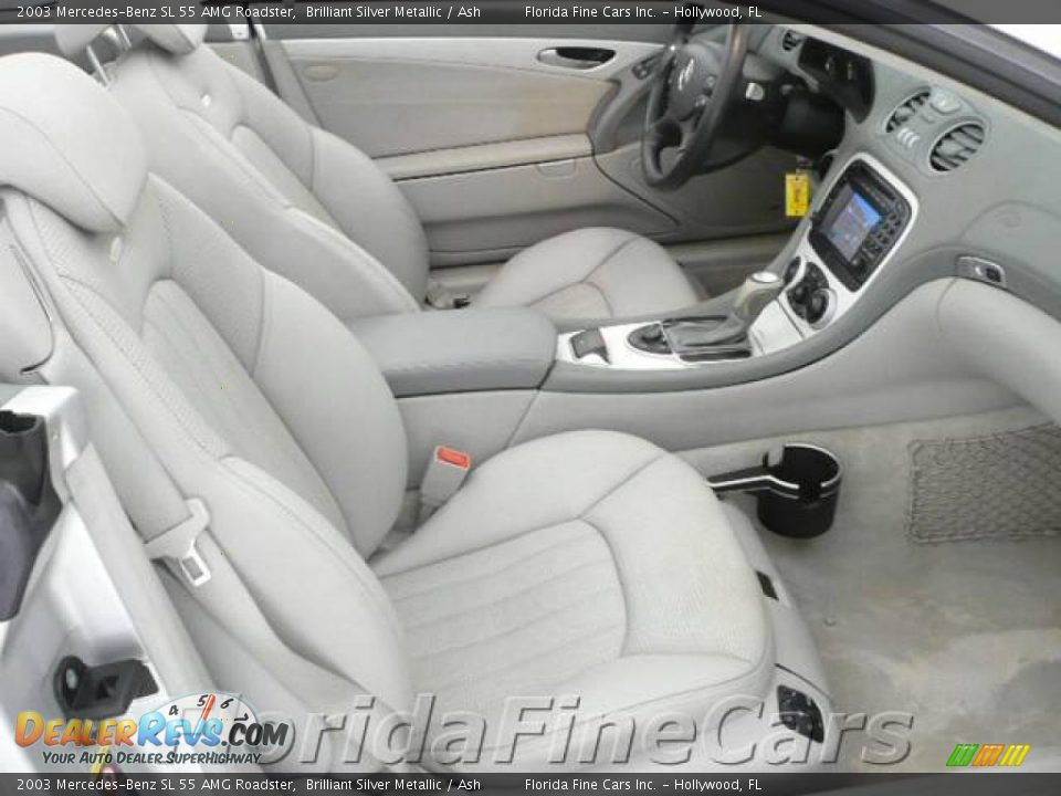 2003 Mercedes-Benz SL 55 AMG Roadster Brilliant Silver Metallic / Ash Photo #13