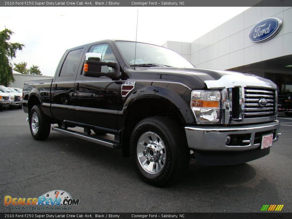 2010 Ford F250 Super Duty Lariat Crew Cab 4x4 Black / Ebony Photo #1
