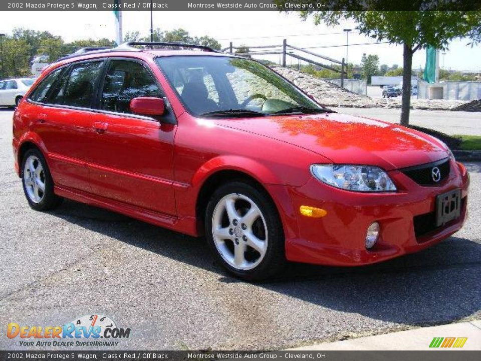 2002 Mazda Protege 5 Wagon Classic Red / Off Black Photo #7