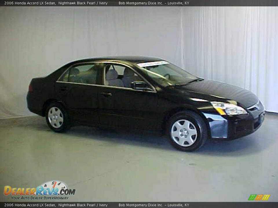 2006 Honda Accord LX Sedan Nighthawk Black Pearl / Ivory Photo #1
