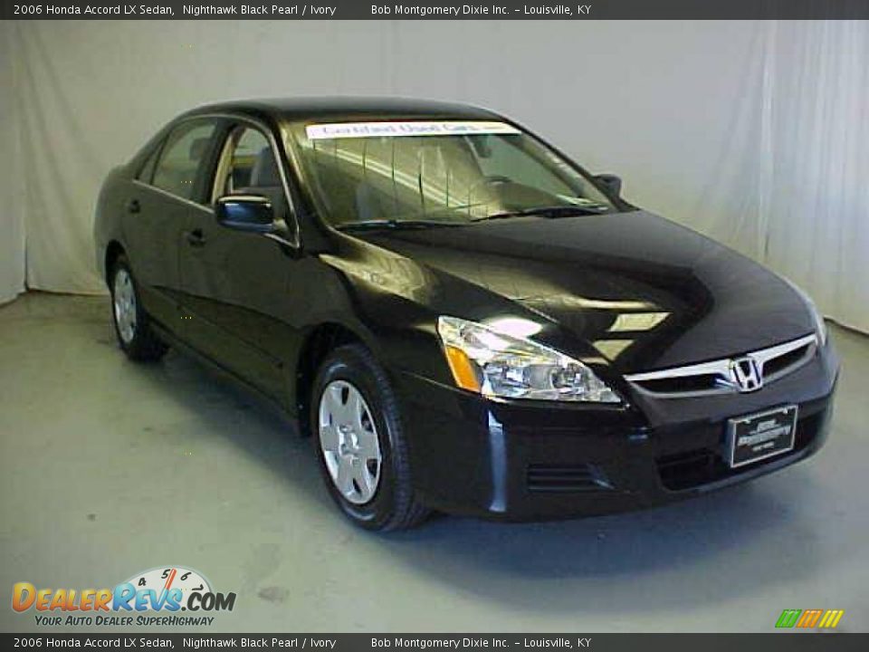 2006 Honda Accord LX Sedan Nighthawk Black Pearl / Ivory Photo #3
