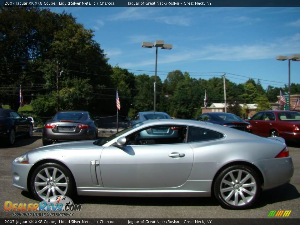 2007 Jaguar XK XK8 Coupe Liquid Silver Metallic / Charcoal Photo #7