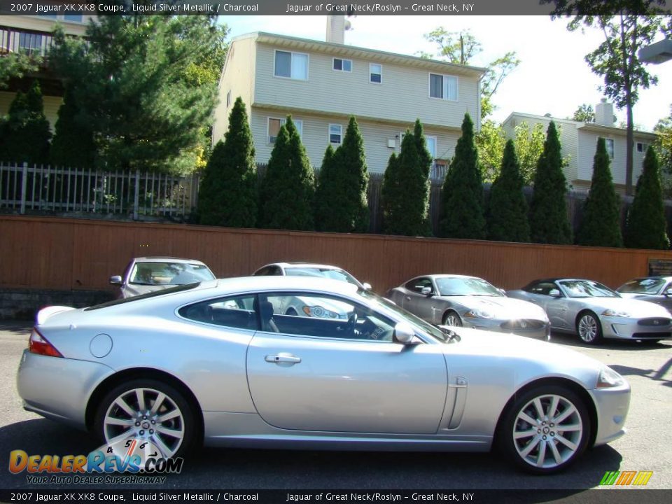 2007 Jaguar XK XK8 Coupe Liquid Silver Metallic / Charcoal Photo #8