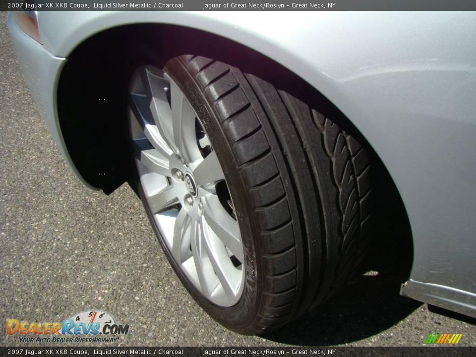 2007 Jaguar XK XK8 Coupe Liquid Silver Metallic / Charcoal Photo #9