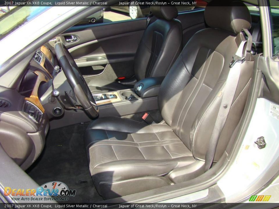 2007 Jaguar XK XK8 Coupe Liquid Silver Metallic / Charcoal Photo #11