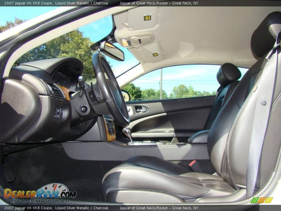 2007 Jaguar XK XK8 Coupe Liquid Silver Metallic / Charcoal Photo #12