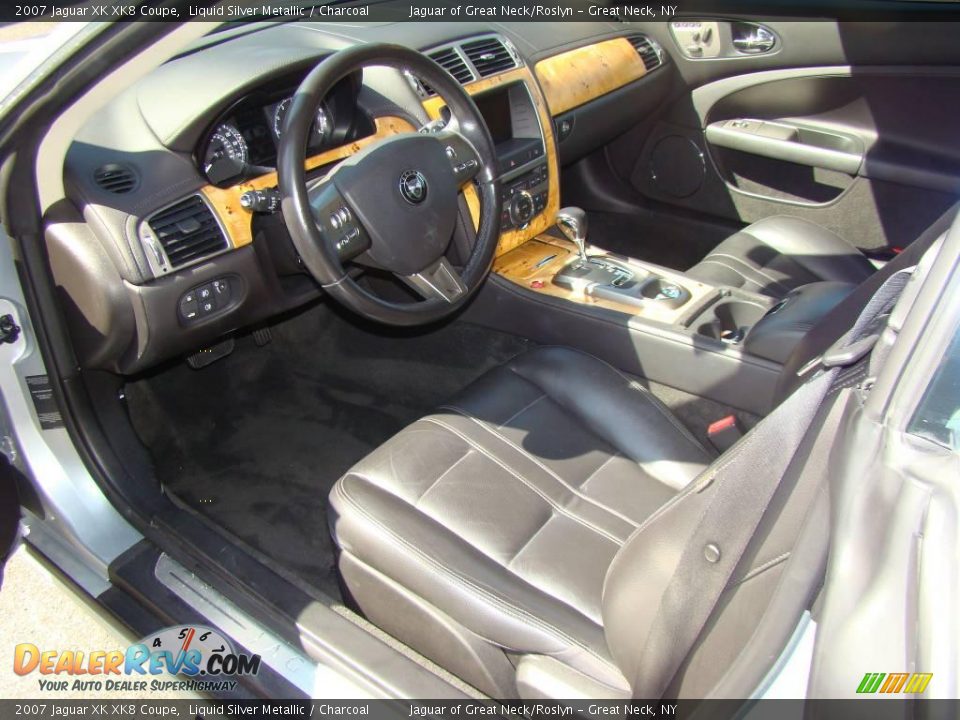 2007 Jaguar XK XK8 Coupe Liquid Silver Metallic / Charcoal Photo #13