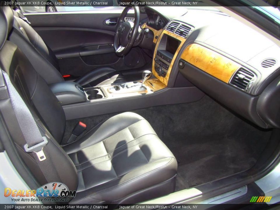 2007 Jaguar XK XK8 Coupe Liquid Silver Metallic / Charcoal Photo #18