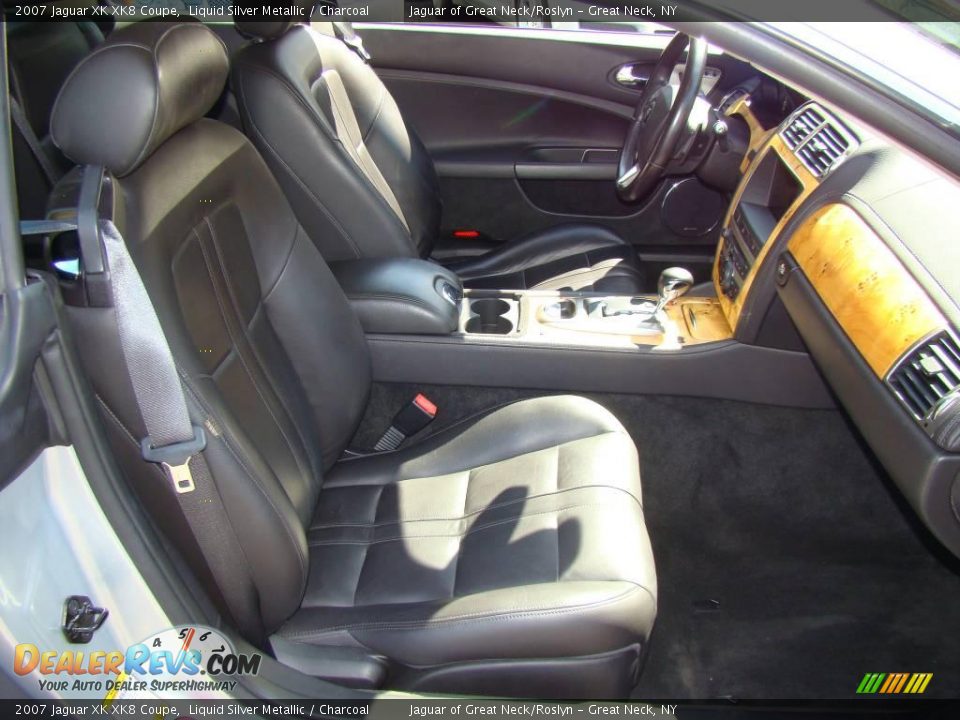 2007 Jaguar XK XK8 Coupe Liquid Silver Metallic / Charcoal Photo #20