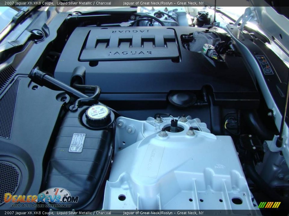 2007 Jaguar XK XK8 Coupe Liquid Silver Metallic / Charcoal Photo #23
