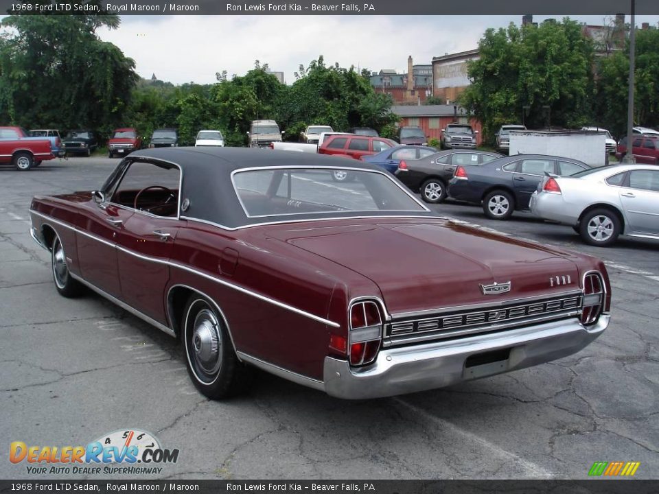 1968 Ford LTD Sedan Royal Maroon / Maroon Photo #4