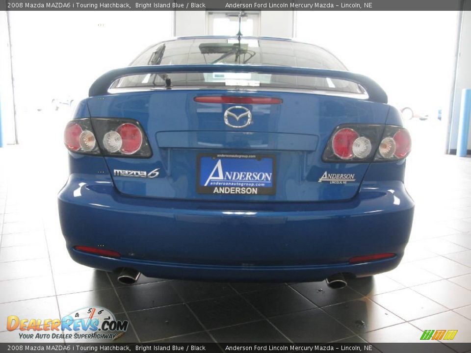 2008 Mazda MAZDA6 i Touring Hatchback Bright Island Blue / Black Photo #4