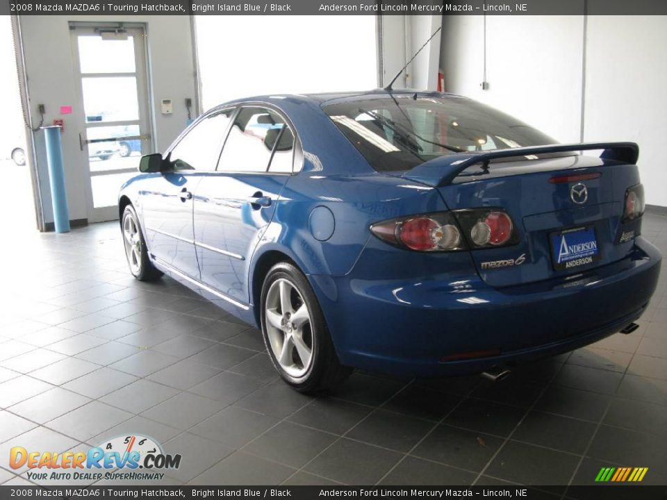 2008 Mazda MAZDA6 i Touring Hatchback Bright Island Blue / Black Photo #5