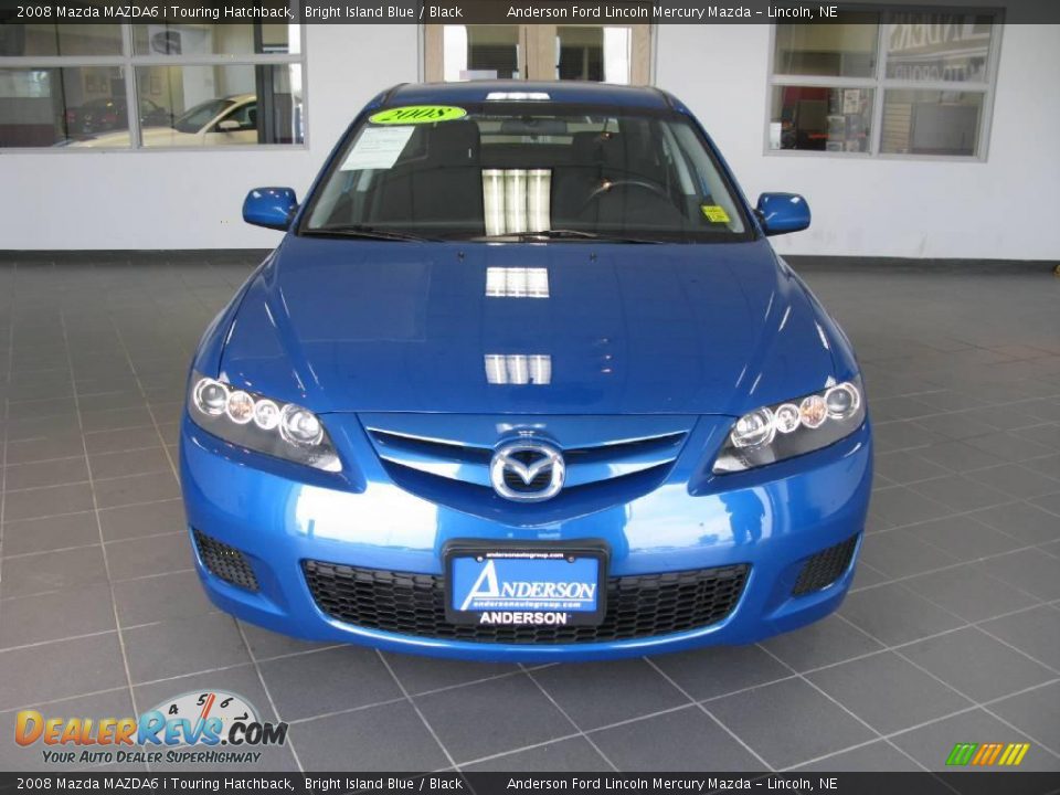 2008 Mazda MAZDA6 i Touring Hatchback Bright Island Blue / Black Photo #7