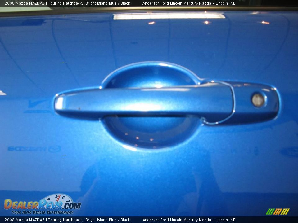 2008 Mazda MAZDA6 i Touring Hatchback Bright Island Blue / Black Photo #14
