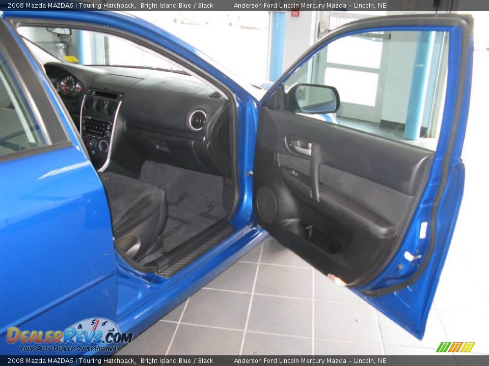 2008 Mazda MAZDA6 i Touring Hatchback Bright Island Blue / Black Photo #24