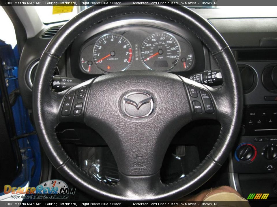2008 Mazda MAZDA6 i Touring Hatchback Bright Island Blue / Black Photo #36