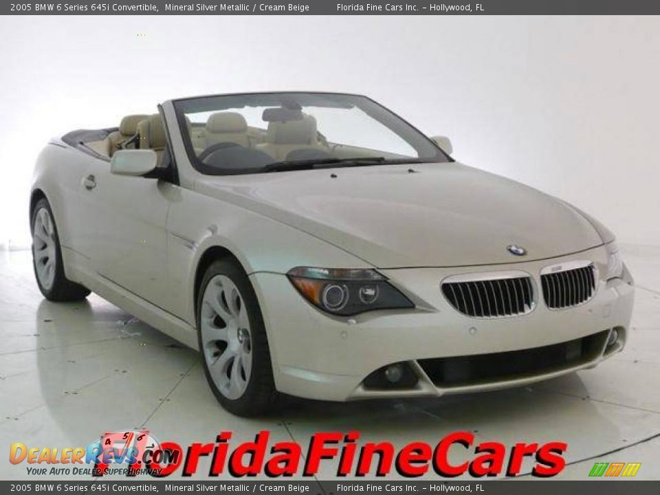 2005 BMW 6 Series 645i Convertible Mineral Silver Metallic / Cream Beige Photo #1