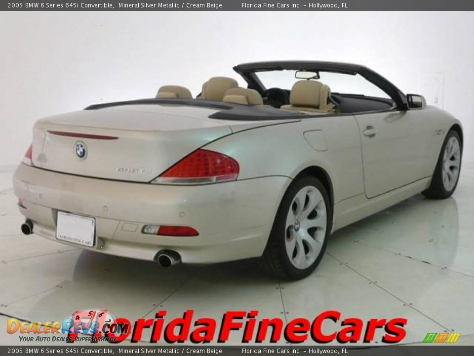2005 BMW 6 Series 645i Convertible Mineral Silver Metallic / Cream Beige Photo #2