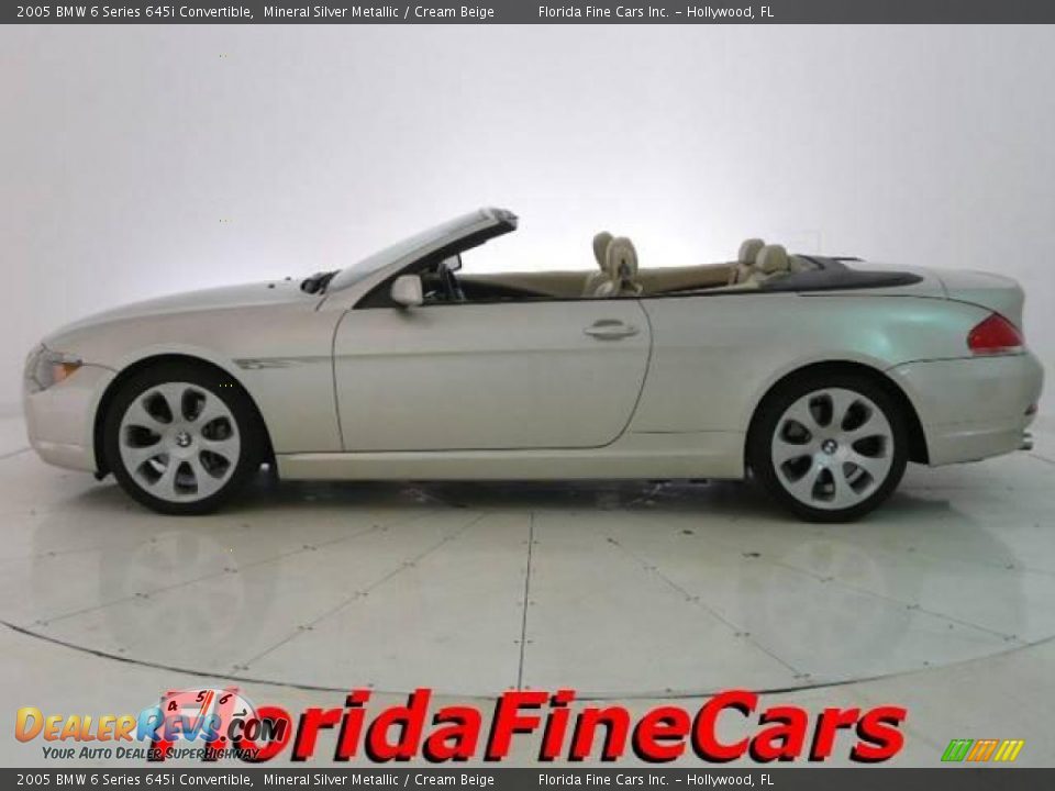 2005 BMW 6 Series 645i Convertible Mineral Silver Metallic / Cream Beige Photo #3