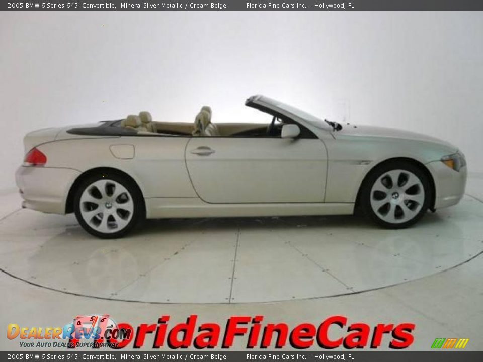 2005 BMW 6 Series 645i Convertible Mineral Silver Metallic / Cream Beige Photo #4