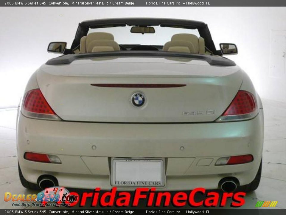 2005 BMW 6 Series 645i Convertible Mineral Silver Metallic / Cream Beige Photo #6