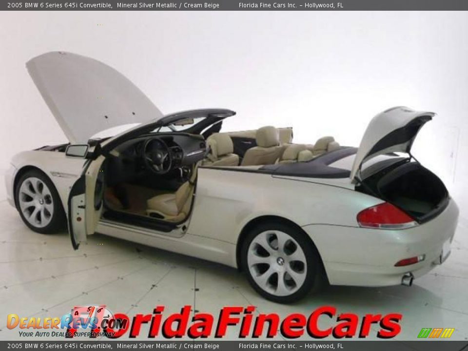 2005 BMW 6 Series 645i Convertible Mineral Silver Metallic / Cream Beige Photo #8