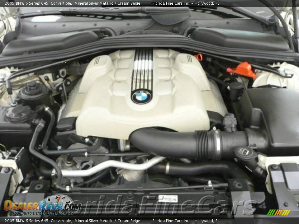 2005 BMW 6 Series 645i Convertible Mineral Silver Metallic / Cream Beige Photo #10