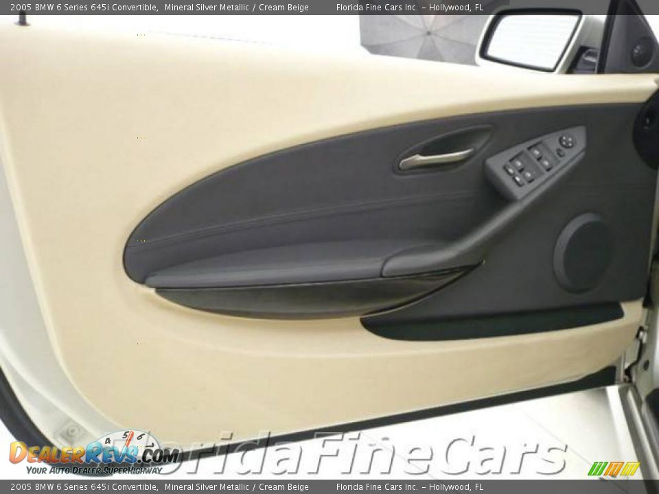 2005 BMW 6 Series 645i Convertible Mineral Silver Metallic / Cream Beige Photo #12