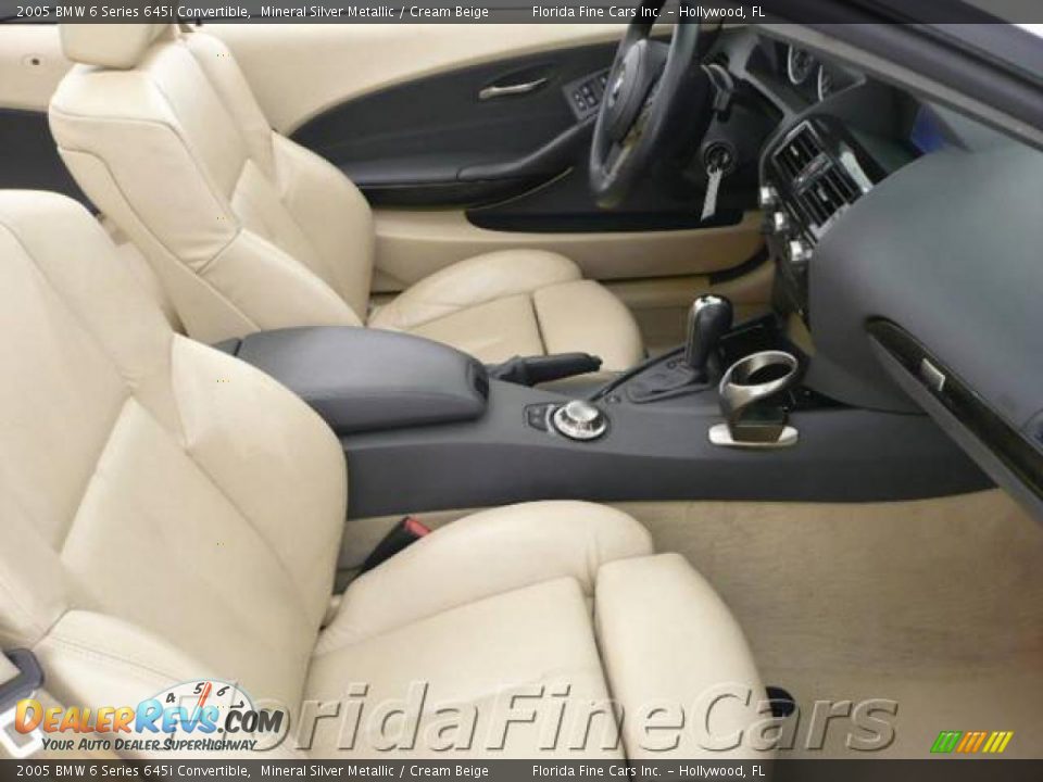 2005 BMW 6 Series 645i Convertible Mineral Silver Metallic / Cream Beige Photo #14