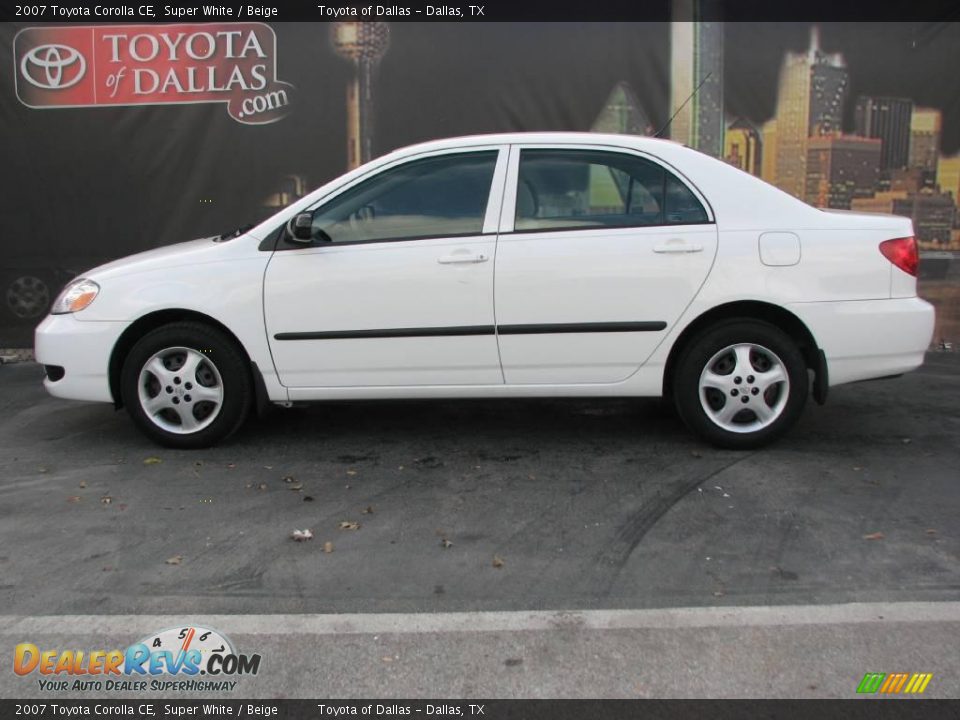 2007 Toyota Corolla CE Super White / Beige Photo #1