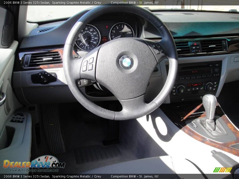2006 BMW 3 Series 325i Sedan Sparkling Graphite Metallic / Grey Photo #10