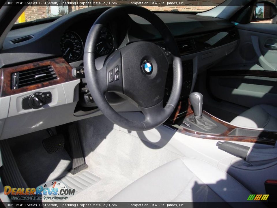 2006 BMW 3 Series 325i Sedan Sparkling Graphite Metallic / Grey Photo #11