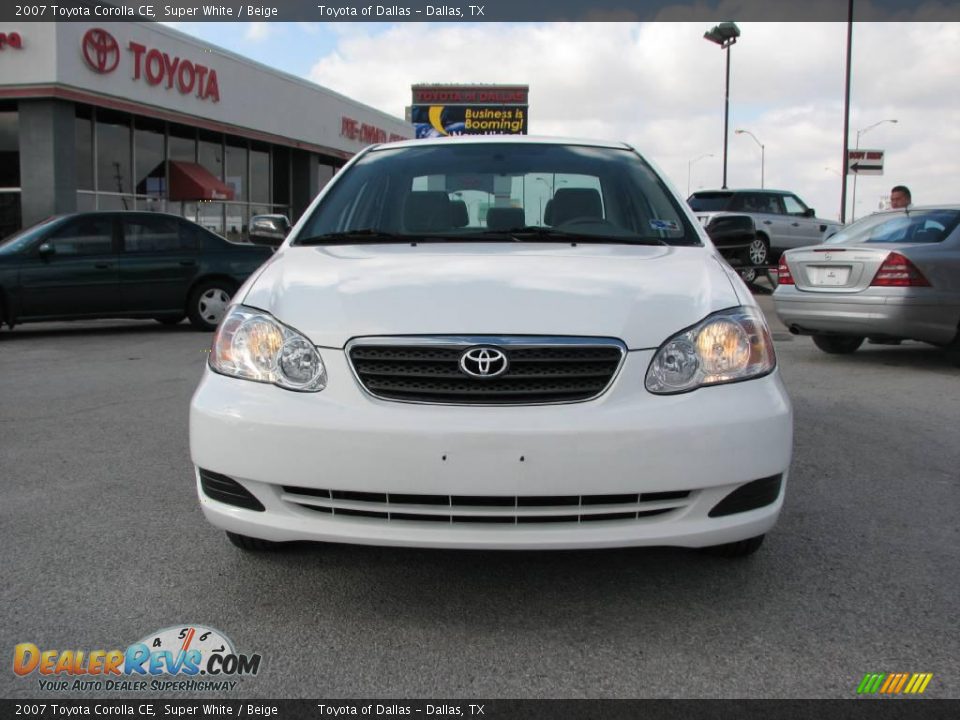 2007 Toyota Corolla CE Super White / Beige Photo #3